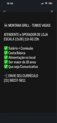Vaga de emprego 
