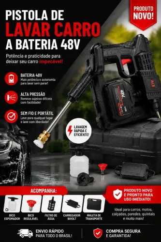 Pistola de Lavar carro a bateria