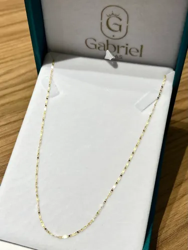 Cordão de ouro piastrine fininho 1.35g