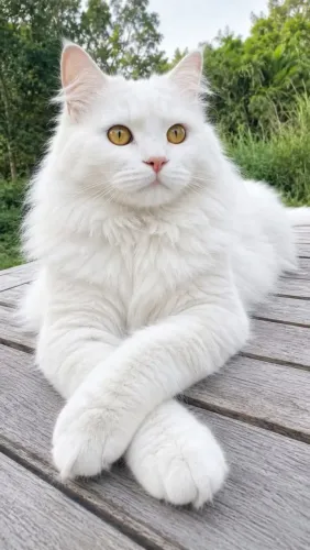 Angora branca fêmea