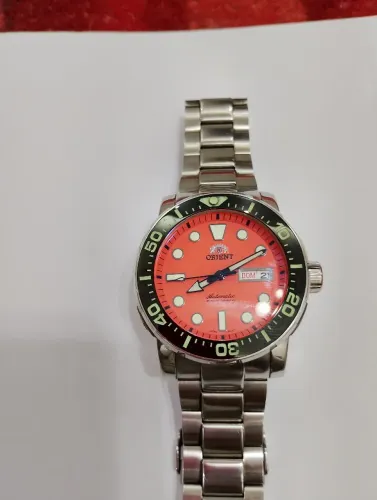 Relógio orient New Poseidon laranja 