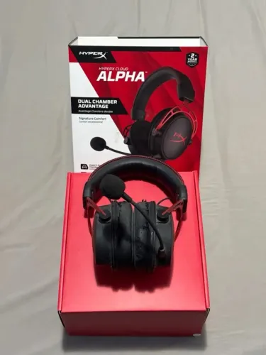 Fone De Ouvido Headset Gamer Hyperx Cloud Alpha Com Fio Preto