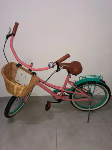 bicicleta retro vintage aro 20 cesta paralama bagageiro 