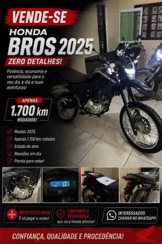 Vendo Honda Bros 2025 em estado zero