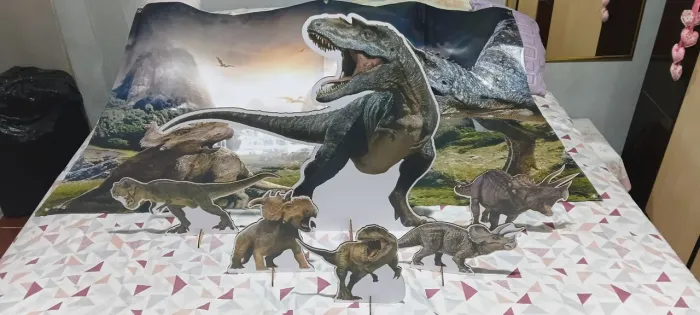 Kit decoração festa - dinossauro / unicórnio