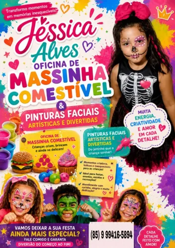 Pintura artística e oficina de macinha comestível