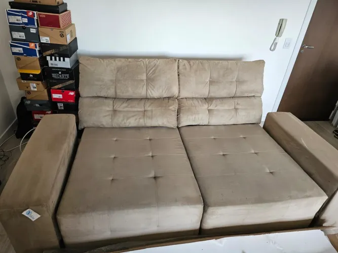 Sofá retrátil e reclinavel 2 lugares 2m20