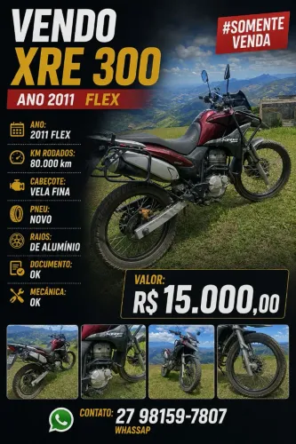 XRE 300 ano 2011 