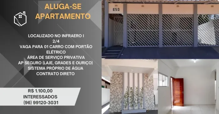 Alugo Apartamento - 2/4- térreo com garagem