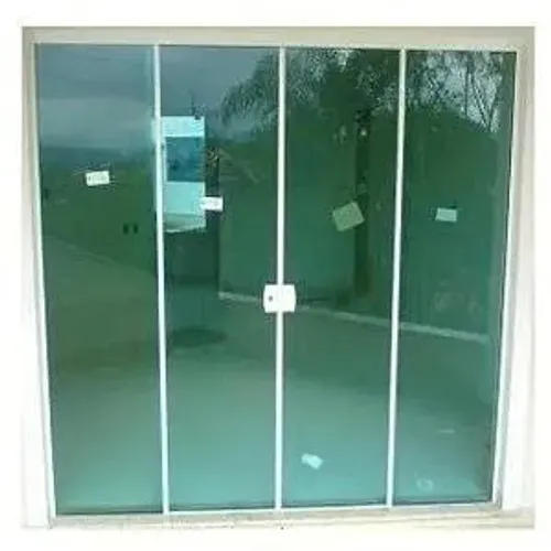 VIDROS - 2425 X 3000 - PARA PORTA DE CORRER 4 FOLHAS VIDRO VERDE TEMPERADO 8MM