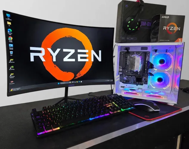Pc Gamer Ryzen 5 5600GT Monitor Curvo