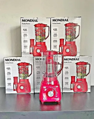 Liquidificador Vermelho Turbo 3 Velocidades + Pulsar Novo A Pronta Entrega 2.2 Litros