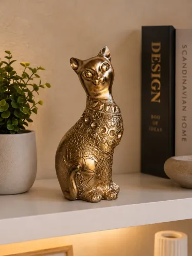 Escultura gatinho decorativo
