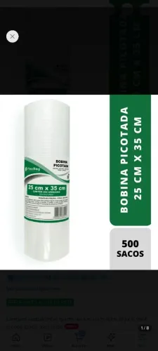 Plastico Bobina Picotada Saco 25x35 Rolo C/ 500 Sacos