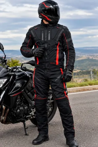 Conjunto de jaqueta e calça para motoqueiros