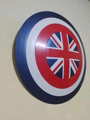 Escudo Capitã Carter Marvel em Alumínio 60cm Usado para Cosplay ou Decoração