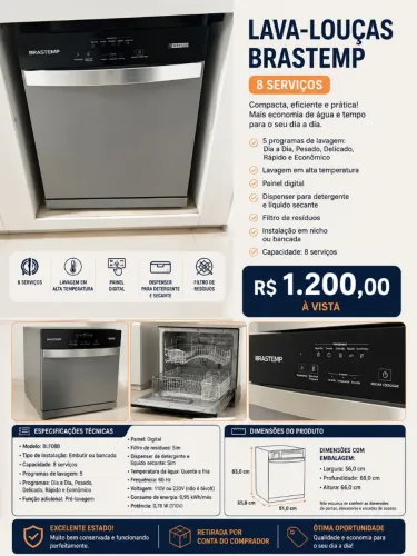 Lava louça 8 serviços