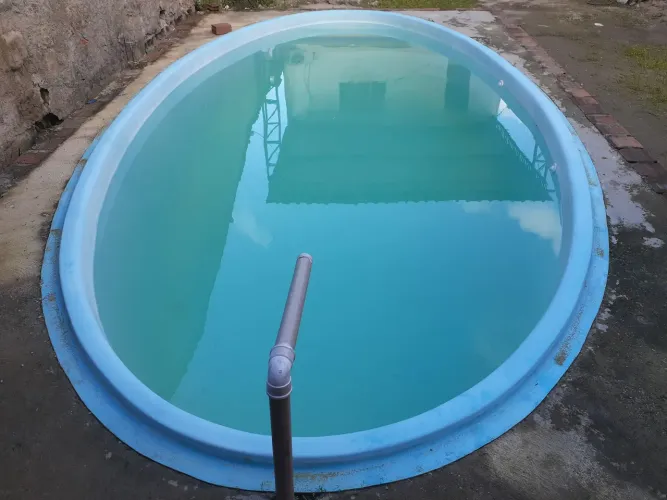 Piscina de fibra tamanho 3x7 por 1,40 de profundidade  