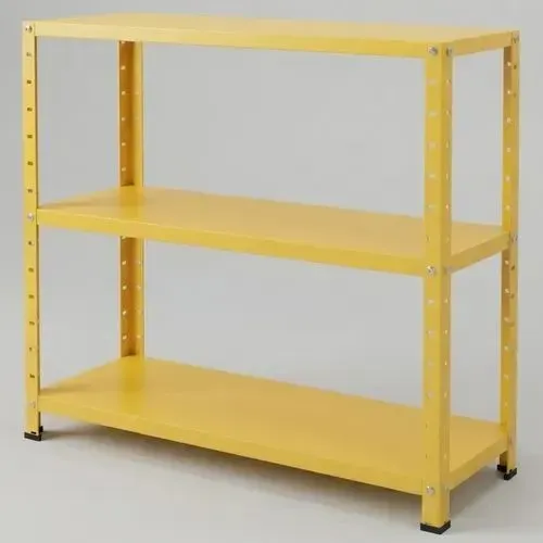 Estante desmontada dupla fex 1.76x0.92x0.30 com 3 prateliras cor amarelo 