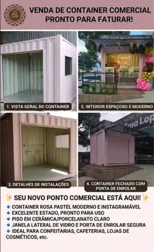 Container Comercial,Vitrine Natural e Balcão Refrigerado 