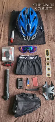 Kit Ciclismo Iniciante Completo Roupa e Acessórios Ótimo Estado<br>