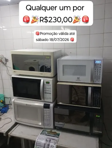 Promoção 6 microondas por 230 cada