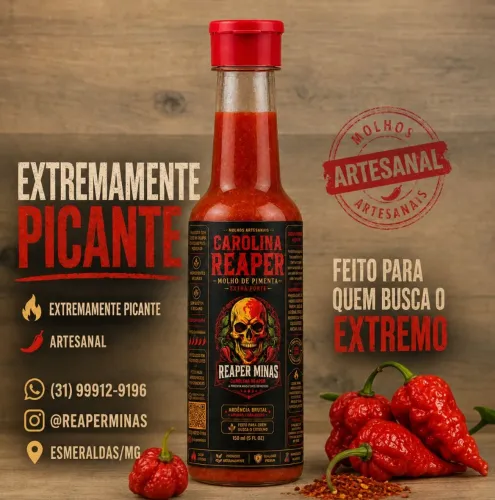 Molho de pimenta Carolina Reaper