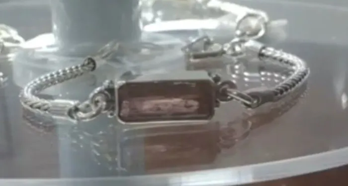 PULSEIRA DE PRATA COM TOPÁZIO IMPERIAL DE OURO PRETO - MG