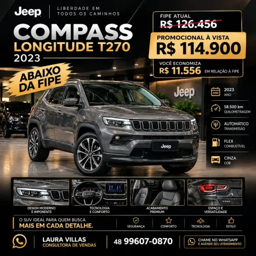 Jeep Compass Long. T270 1.3 TB 4X2 Flex AUT 2023