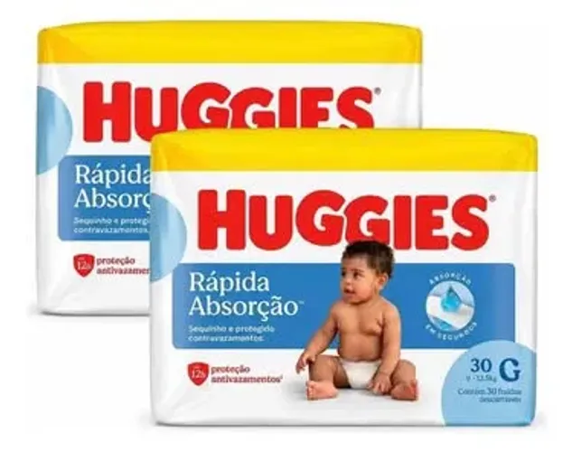 Fralda Huggies G 7 pacotes