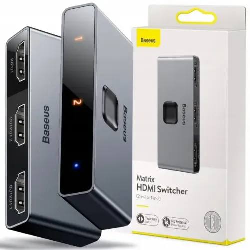 Baseus 3 HDMI Adaptador Splitter Switch Porta 4K
