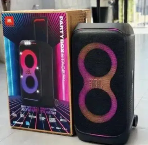 Caixa de Som Bluetooth Party Box Stage 320 JBL Preta + NOTA FISCAL 2026