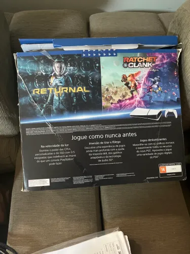PlayStation 5, 2 jogos, 1 controle, cabos de energia