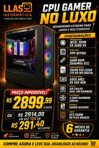Computador Gamer Nova - Somente a CPU