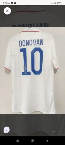 Camisa USA Copa Mundo 2014 #10 Donovan Autografada Certificada