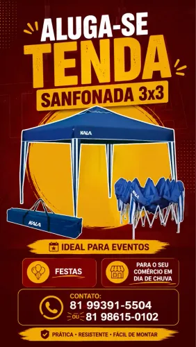 Aluguel de TENDA sanfonada!