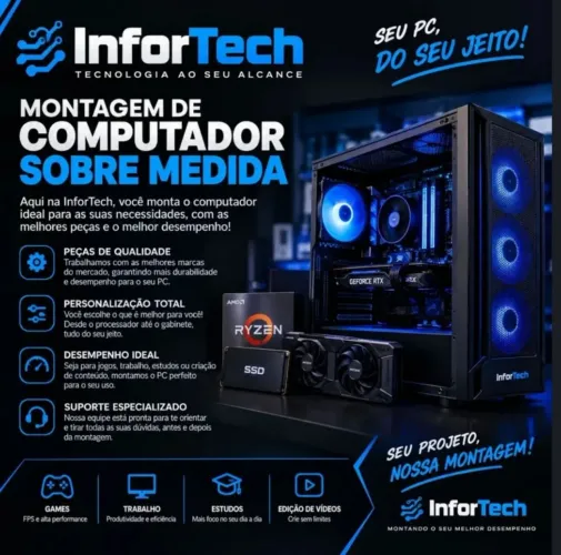 Montagem de PC Gamer e Trabalho | Assessoria na Compra de Peças