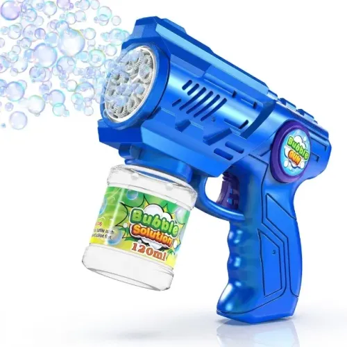 pistola de bolhas blubbel maquina de bolhas azul infantil com led a243543