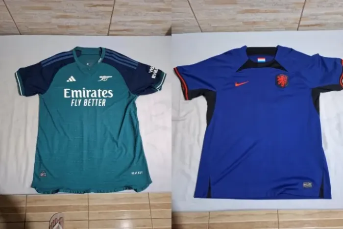 kit 2 camisas Holanda torcedor e Arsenal jogador em excelente estado de uso e conservação