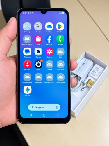 Celular Samsung Galaxy A15 128gb Azul-Claro - com caixa e carregador!
