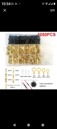Kit 1050 conectores macho e fêmea