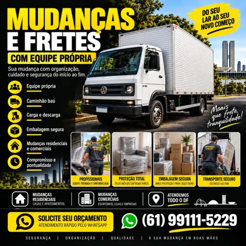 Mudanças e Fretes com Equipe Própria