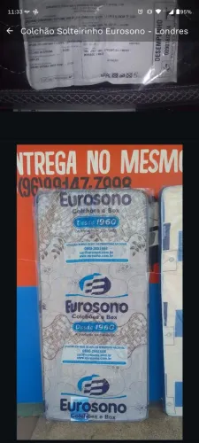 COLCHÃO SOLTEIRINHO - EUROSONO, PARCELAMOS SEM JUROS