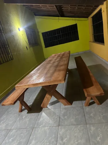 Mesa Rústica Maciça Colonial 