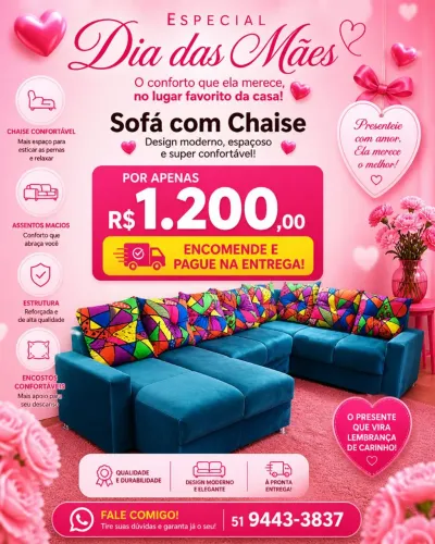 Promoção de sofás dias das mães 