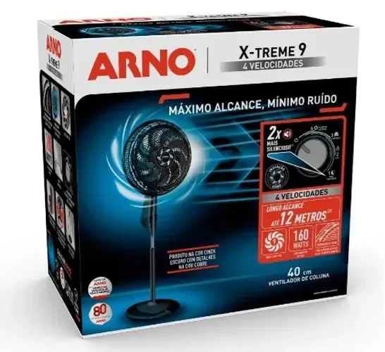 Ventilador De Coluna Arno X-treme 9 40cm 160W - Voltagem: 220V