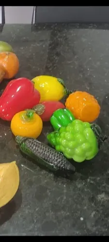 Kit c 8 frutas de vidro Murano lindas
