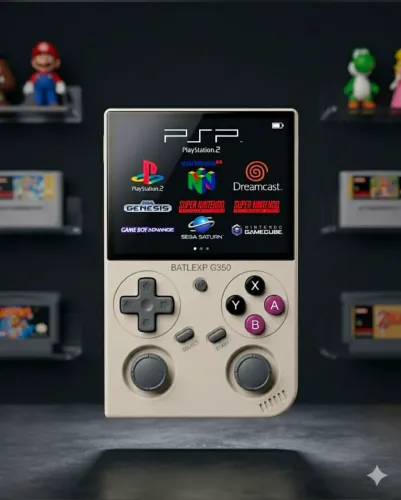 Console Portátil Batlexp G350 para Emulação de Mamy até PSP