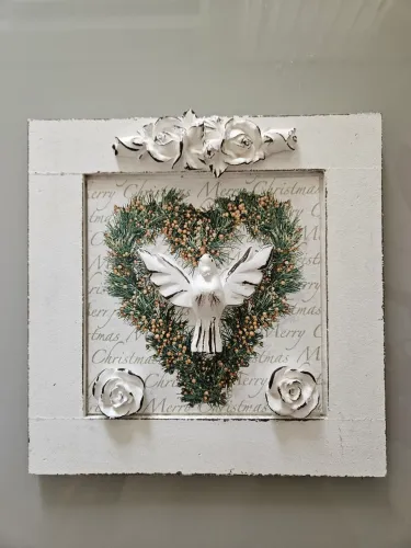 Quadro Divino Espírito Santo 25x25cm