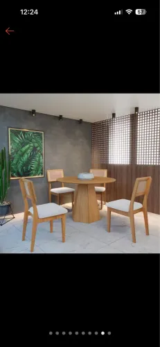 Conjunto mesa de jantar com 4 lugares (montada)